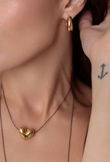 Limlim Limlim Short Shiny Heart necklace