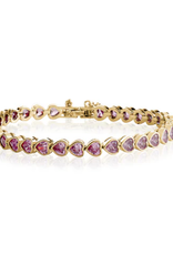 Limlim Limlim Pink Hearts Tennis bracelet