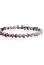 Limlim Limlim Pink Hearts Tennis bracelet
