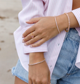 Limlim Pink Hearts Tennis bracelet