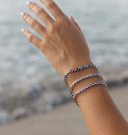 Limlim Rainbow Hearts Tennis bracelet