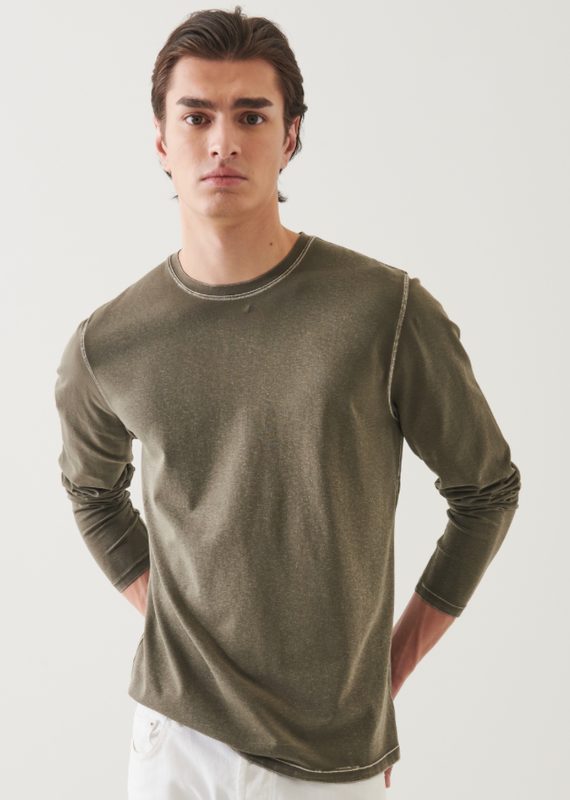 Patrick Assaraf LS PIMA VINTAGE CREW