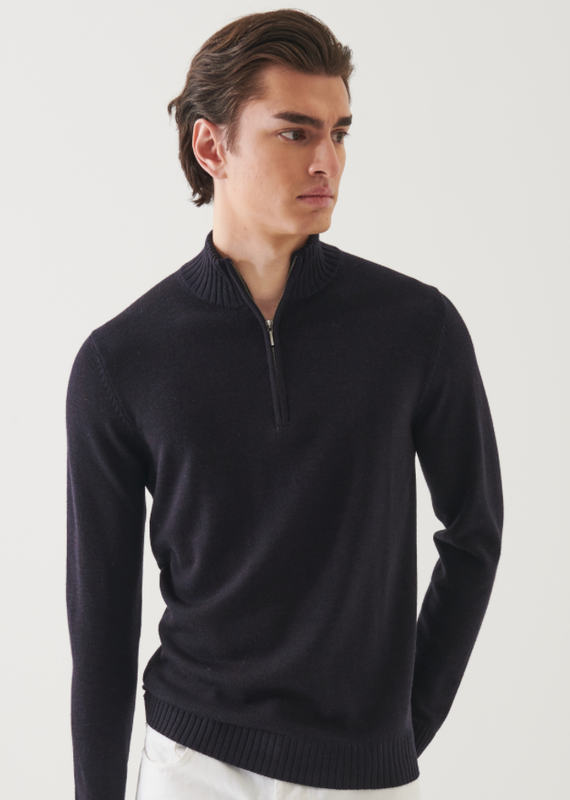 Patrick Assaraf Xfine Merino Plaited 1/4 Zip
