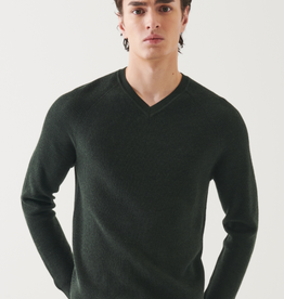 Patrick Assaraf 12GG Merino Fine Rib Vneck
