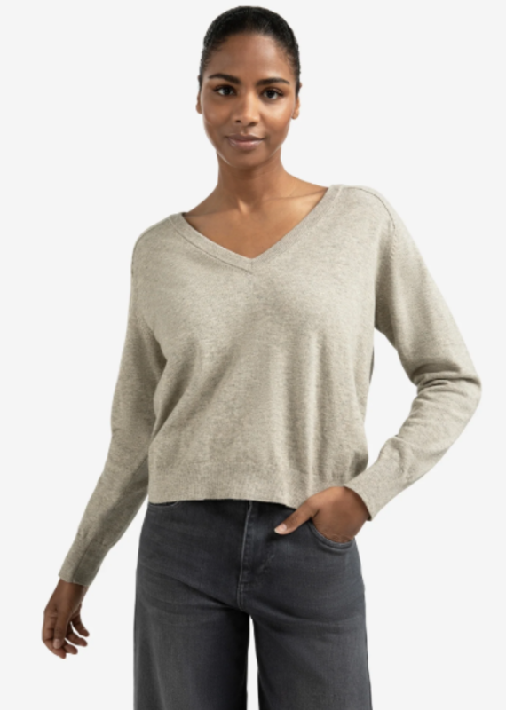 YaYa Vneck swtr buttons