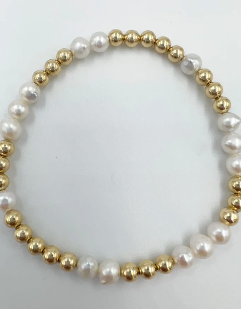 Saskia de Vries Saskia 14K Gold Filled Freshwater pearl bracelet