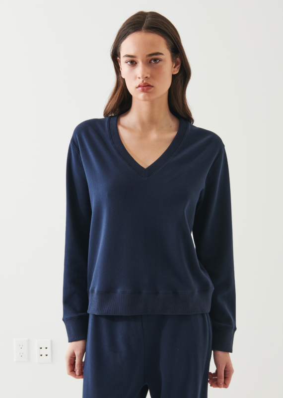 Patrick Assaraf Brushed Vneck sweatshirt