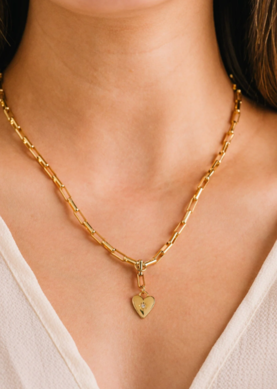 Lover's Tempo Verona Starburst Heart necklace