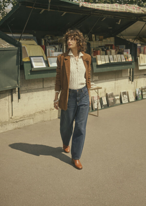 Cream Kanna cord blazer