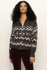 Sanctuary Sanctuary Zip Up Fairisle hoodie