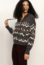 Sanctuary Sanctuary Zip Up Fairisle hoodie