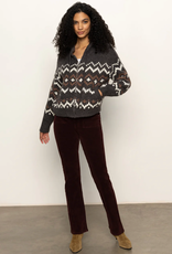 Sanctuary Sanctuary Zip Up Fairisle hoodie