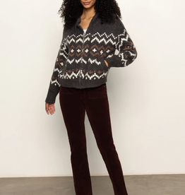 Sanctuary Zip Up Fairisle hoodie