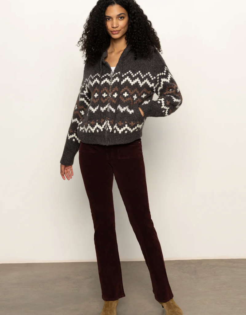 Sanctuary Sanctuary Zip Up Fairisle hoodie