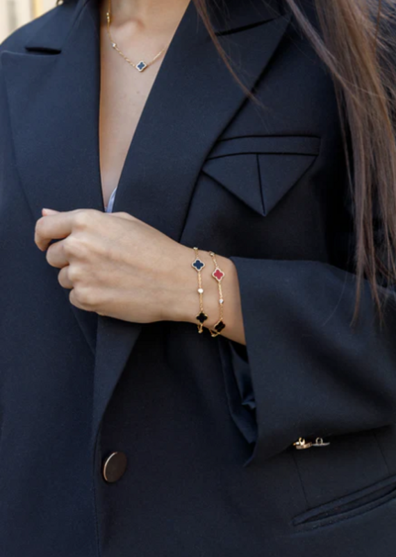 Limlim Clover enamel bracelet