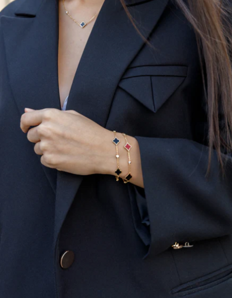 Limlim Limlim Clover enamel bracelet