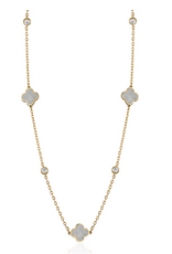 Limlim Limlim Clover enamel necklace