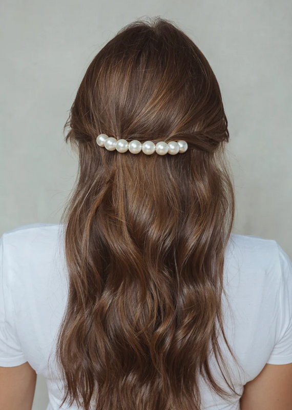 Limlim Half Moon Pearl barrette