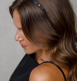 Limlim Satin Gold Ball Hairband