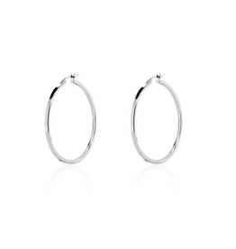 House of Jewllery Plain Tube Hoop 40mm earrings
