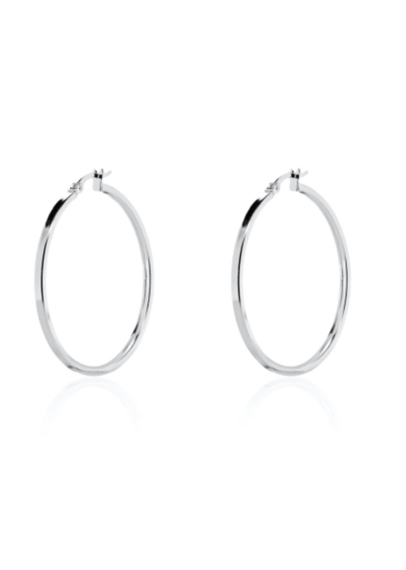House of Jewllery Plain Tube Hoop 40mm earrings