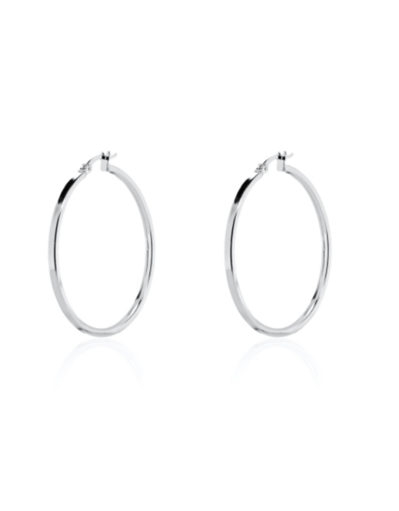 House of Jewllery HOJ Plain Tube Hoop 40mm earrings