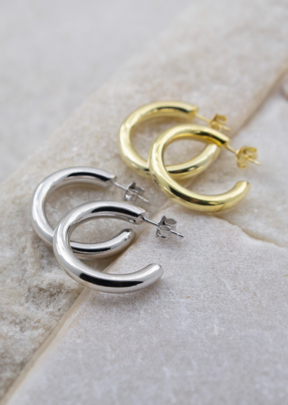 House of Jewellery Trendy Large Tube hoops