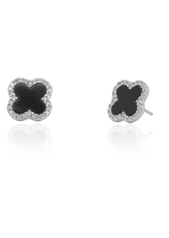 House of Jewellery BLACK STUD EARRINGS