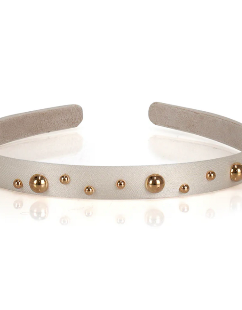 Limlim Limlim Satin Gold Ball Hairband