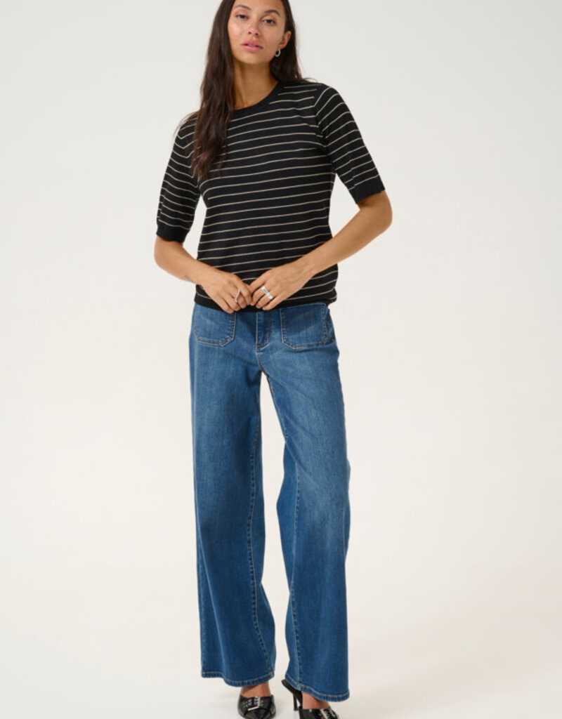 Kaffe Kaffe Lizza ss stripe knit