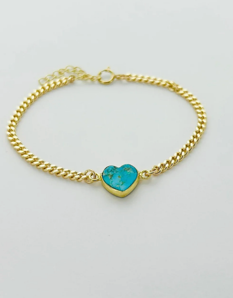 Fierce Deer Fierce Deer Gemstone Heart bracelet
