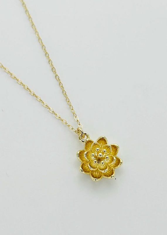 Fierce Deer Lotus Flower necklace