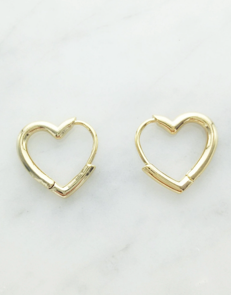 Fierce Deer Fierce Deer Heart Hoop earrings