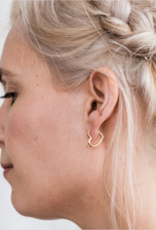 Fierce Deer Fierce Deer Heart Hoop earrings