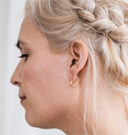 Fierce Deer Heart Hoop earrings