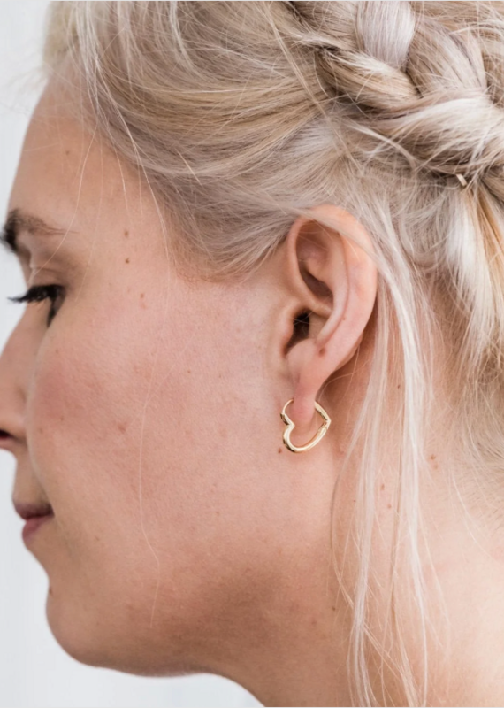 Fierce Deer Heart Hoop earrings