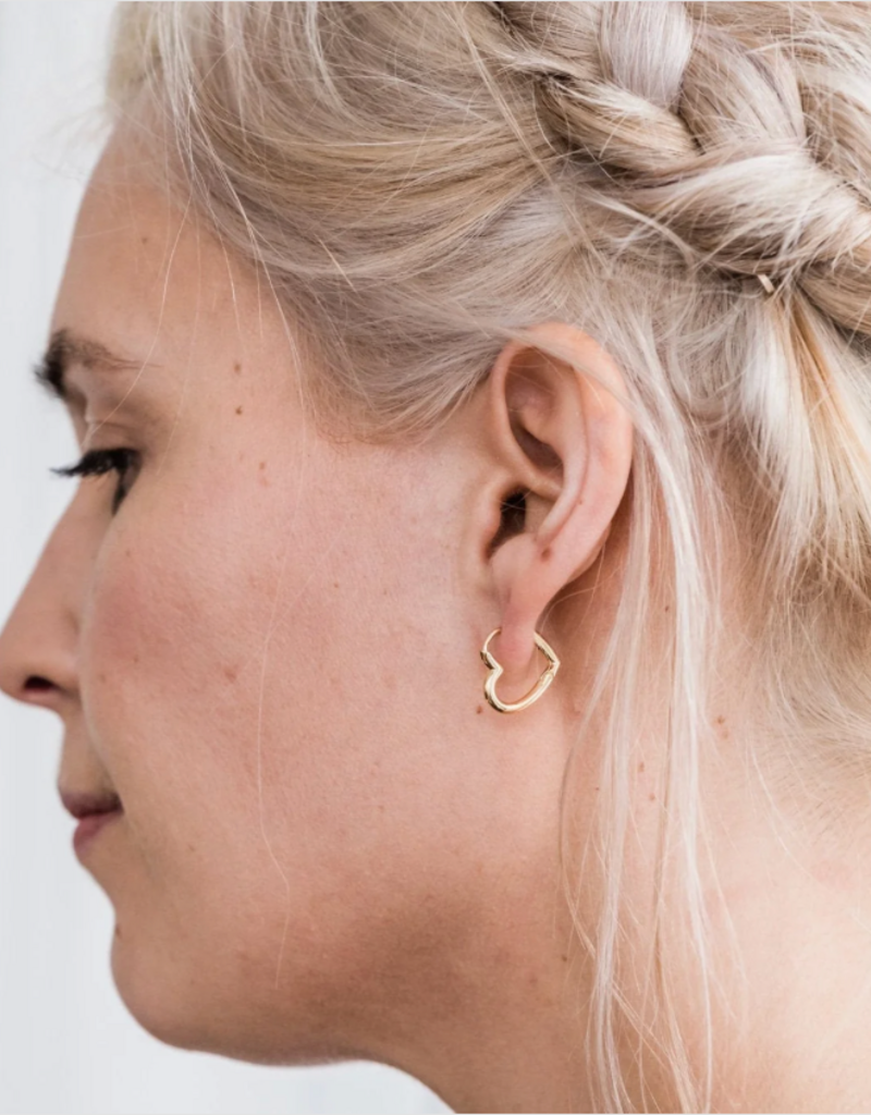 Fierce Deer Fierce Deer Heart Hoop earrings