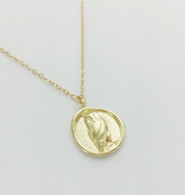 Fierce Deer Wise Owl necklace