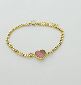 Fierce Deer Gemstone Heart bracelet