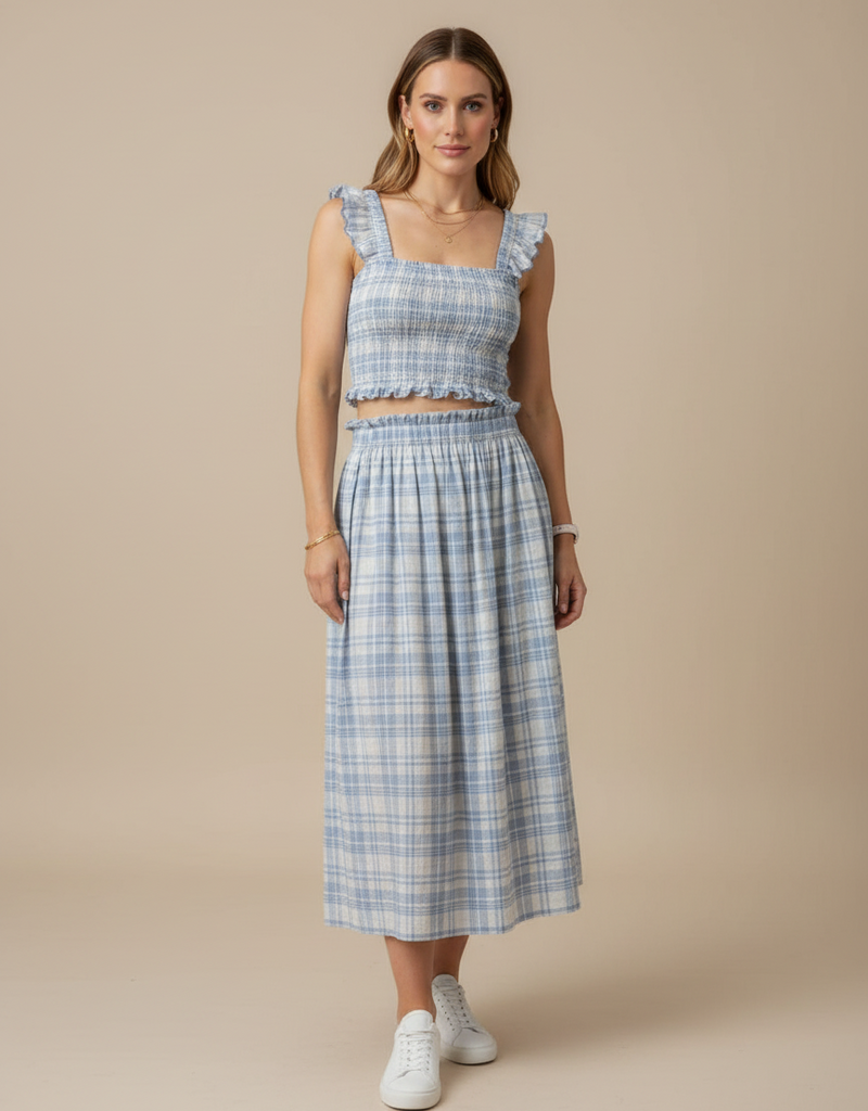 Indi & Cold Indi Elastic crop top