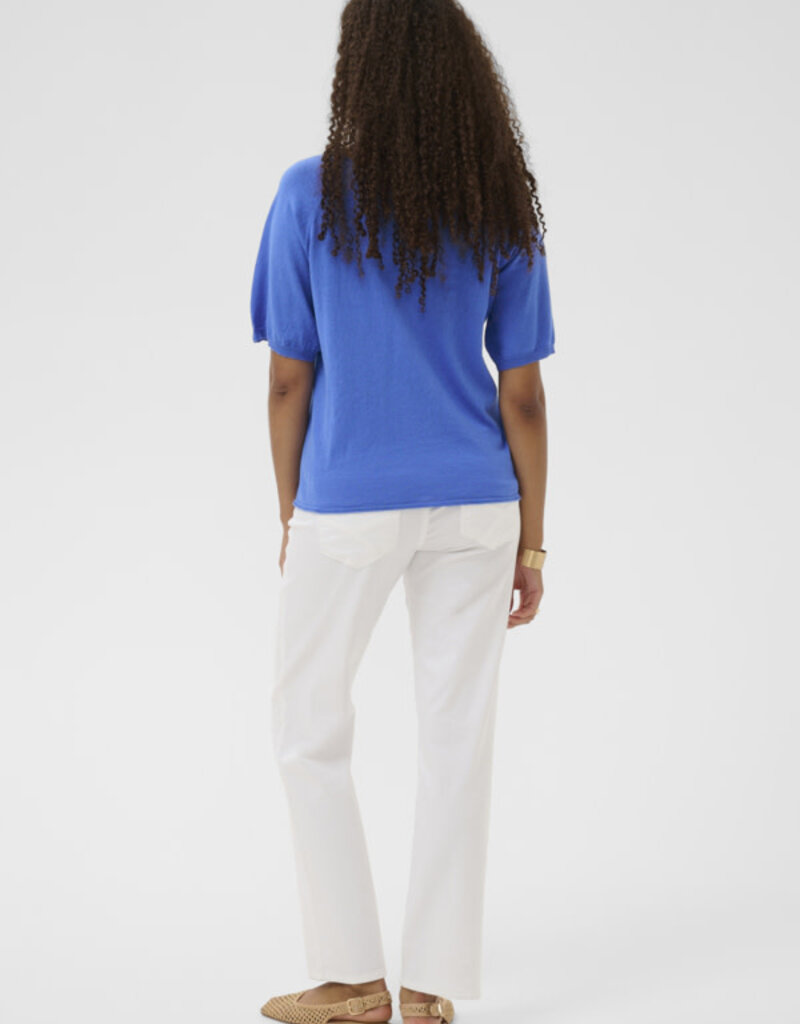 Cream Cream Romane knit blouse