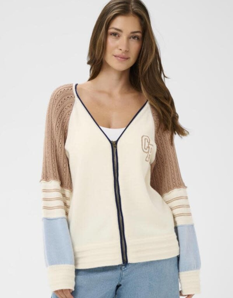 Cream Cream Pura Zip Cardi