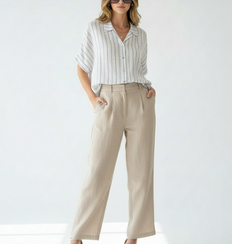 Pistache SS Linen blouse