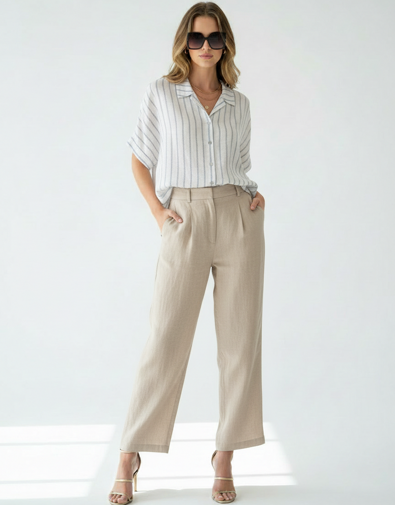 Pistache Pistache SS Linen blouse