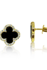 House of Jewellery HOJ BLACK STUD EARRINGS