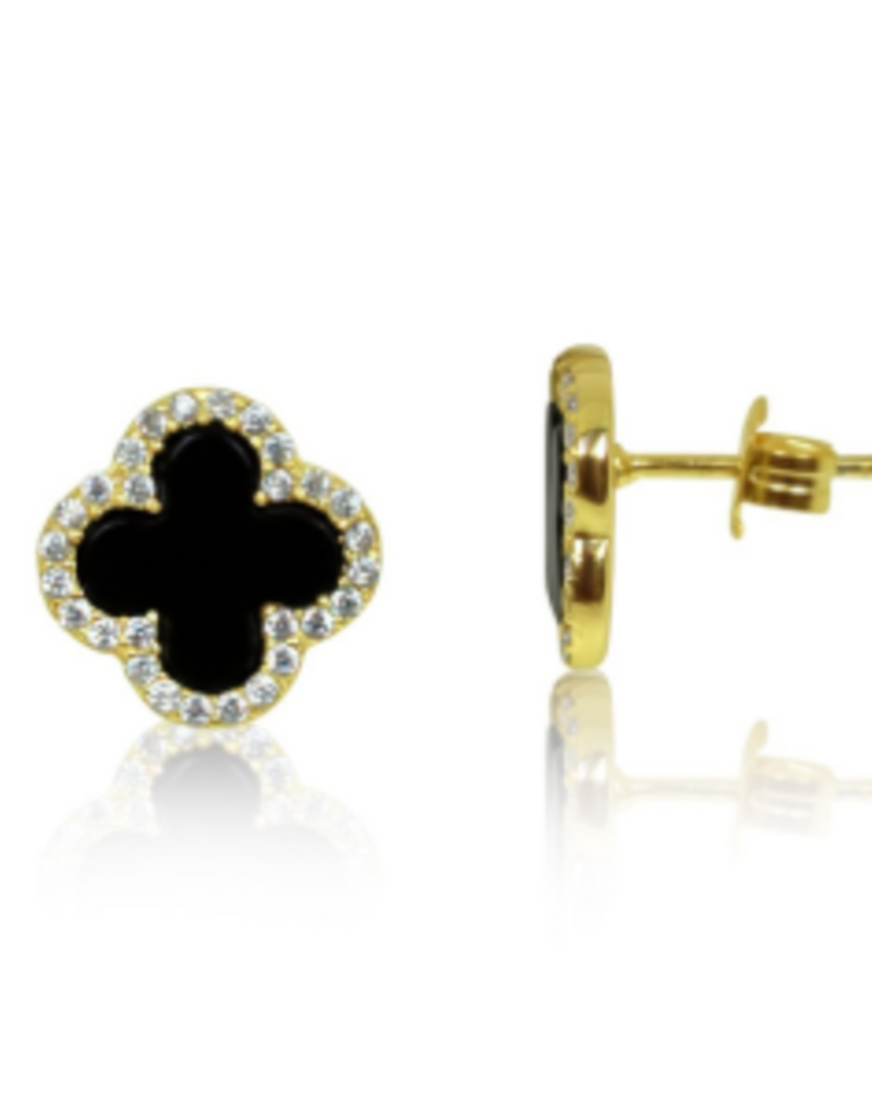 House of Jewellery HOJ BLACK STUD EARRINGS