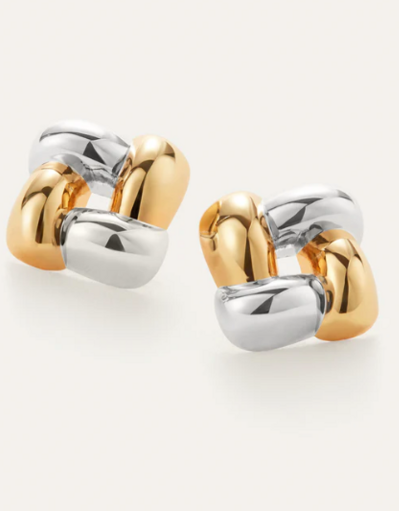 Jenny Bird Jenny Bird Med Woven Square earrings