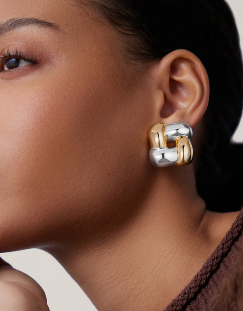 Jenny Bird Jenny Bird Med Woven Square earrings