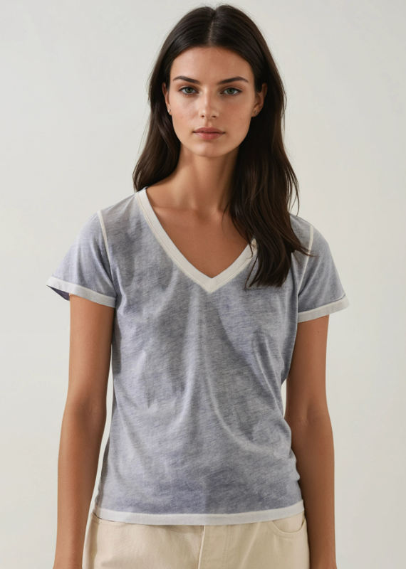 Patrick Assaraf Rev Spray Vneck