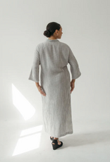 Pokoloko Pokoloko Striped Crinkle Shirt dress